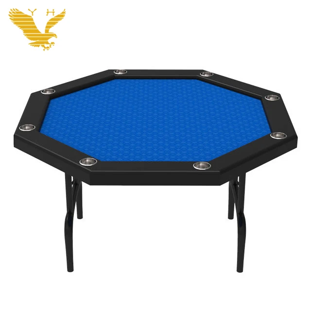 YH 56 дюймов простой многоугольник Настольный складной стол для игры в покер с чашка из нержавеющей стали