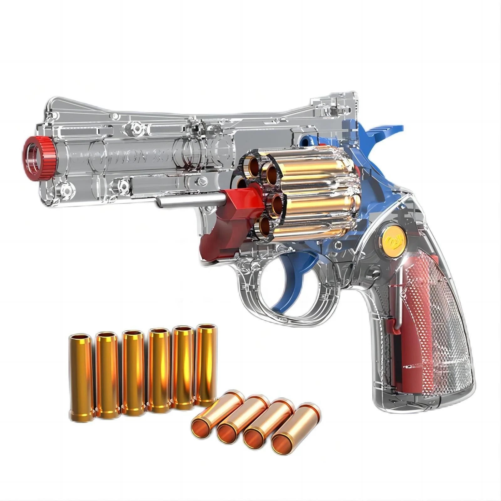 拳銃セット 357透明ZP5リボルバーソフト弾丸ピストルガンおもちゃEVA