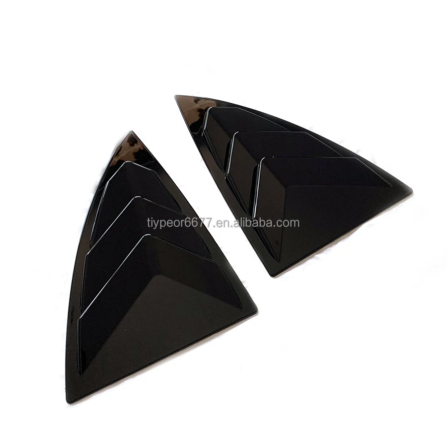 product rear side window louvers for tesla model y 2018   2023 air vent scoop window louver sun rain shade sport exterior decoration-6