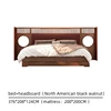 Walnut wood------bed+headboard