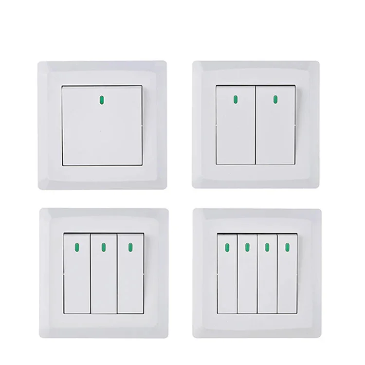 VNX 2025 European Style Wall Switch 4gang 1 Way Switch 2 Way on off Light Switch