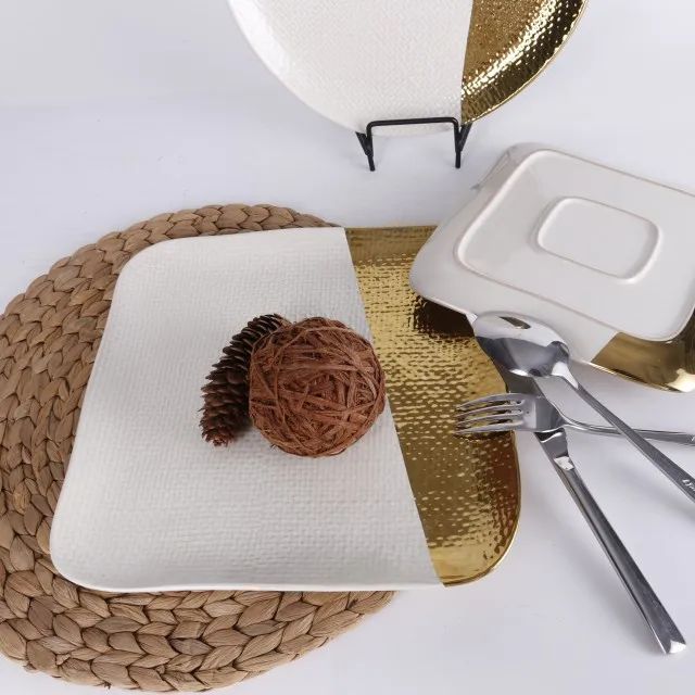 Eka Perfect Quality Colorful Custom Printed Porcelain Plate Dinner