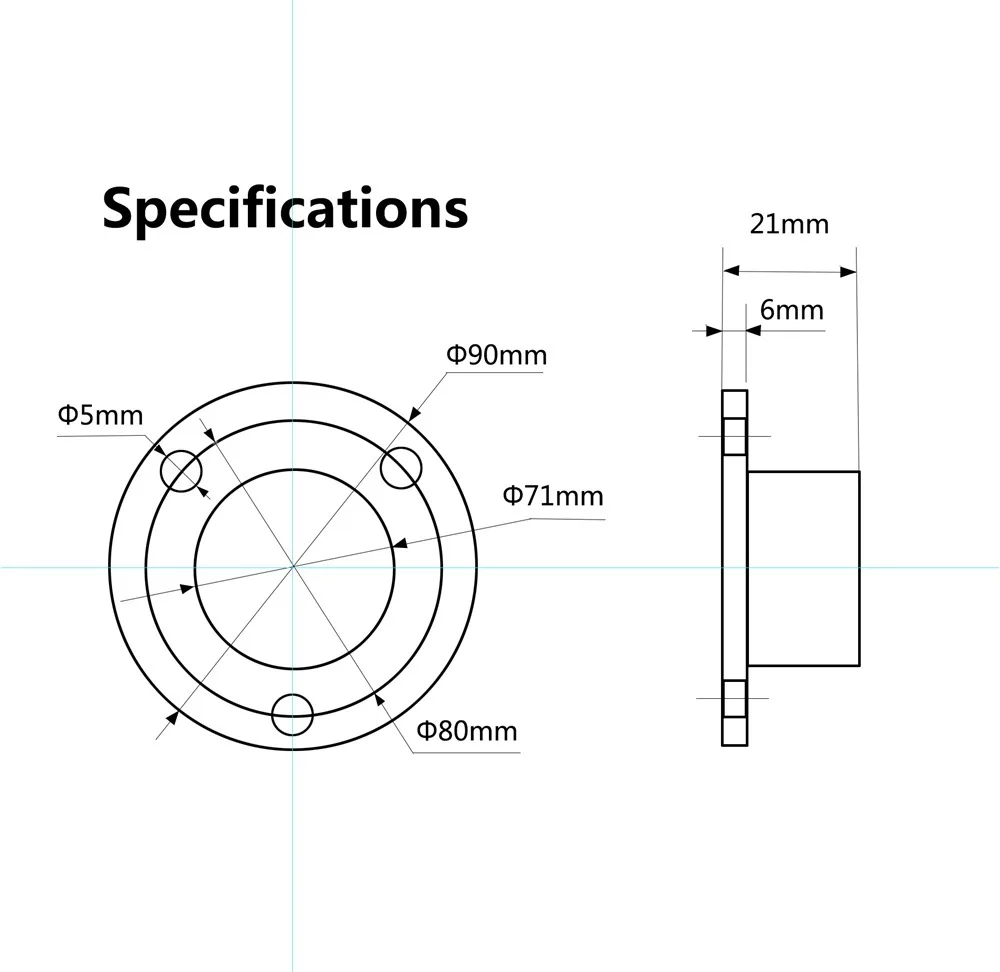 High Accuracy Metal Aluminum Shell case Black case Round METAL Circular Spirit Bubble Level With Flange