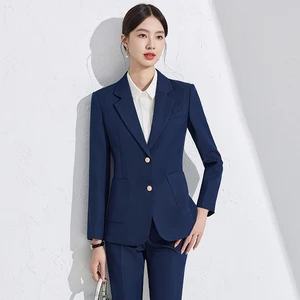 Women's High-end Double-breasted Sports Tops Spring and Autumn Three-dimensional Pattern Woven Suits Popular Temperament