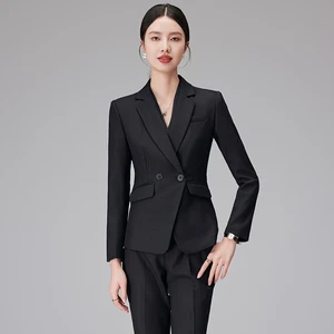 Wholesale 2026 Autumn Series French Women's Dress square Neck Double Button Pocket Waist Slit Plus Size Solid