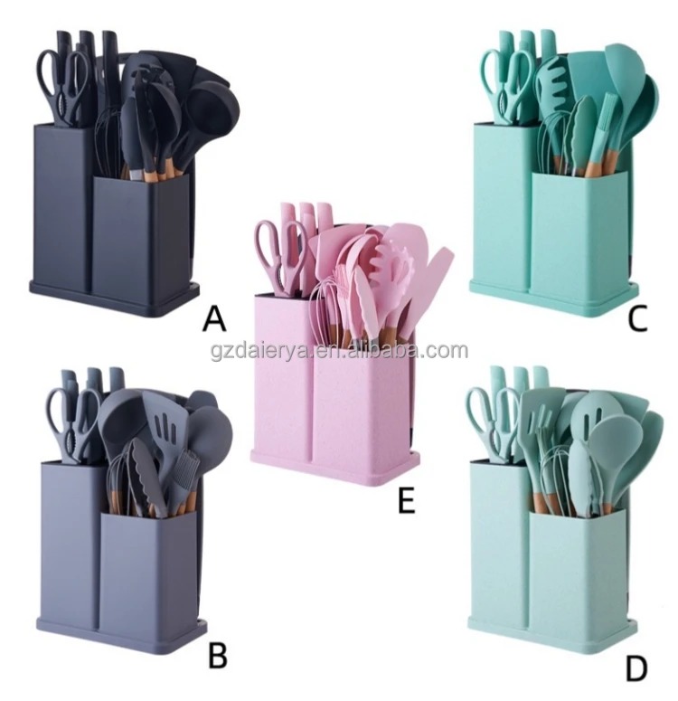 Wholesale Kitchenware Set 19pcs Silicone Kitchenware Set Silicone