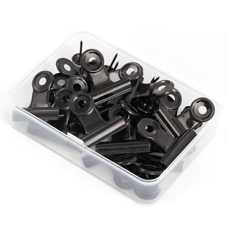 15-Pack Black Metal Bulldog File Clips Spring Clamp for Office School Photo Grid DIY Paper Organization Display