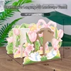 Tunnel de paysage 3D rose/rêve floral