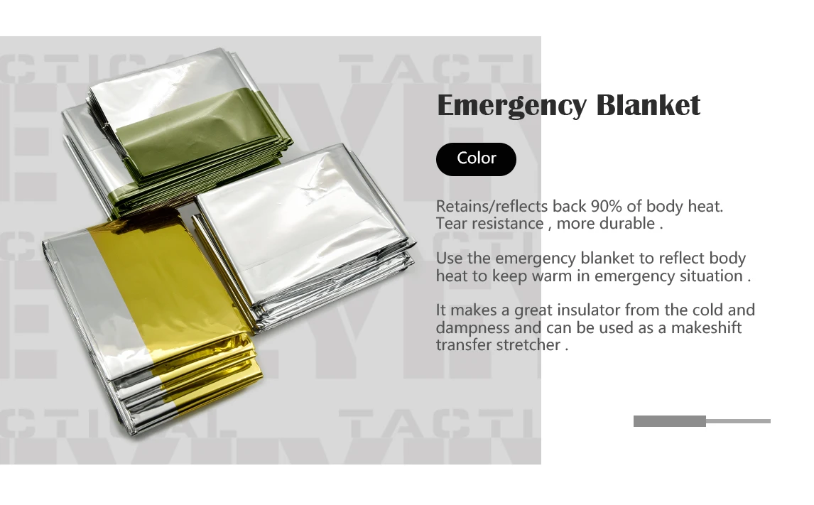 Disposable Space Emergency Rescue Thermal Pet Survival Aluminum Blanket