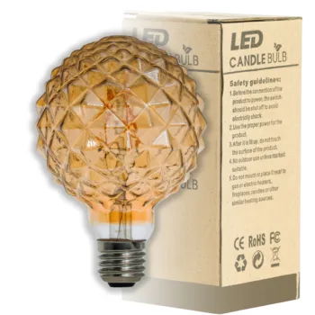 2W 4W 6W E26 E27 B22 Base Home Commercial Decorative Vintage Edison Special Pineapple Shape Led Filament Bulb Light
