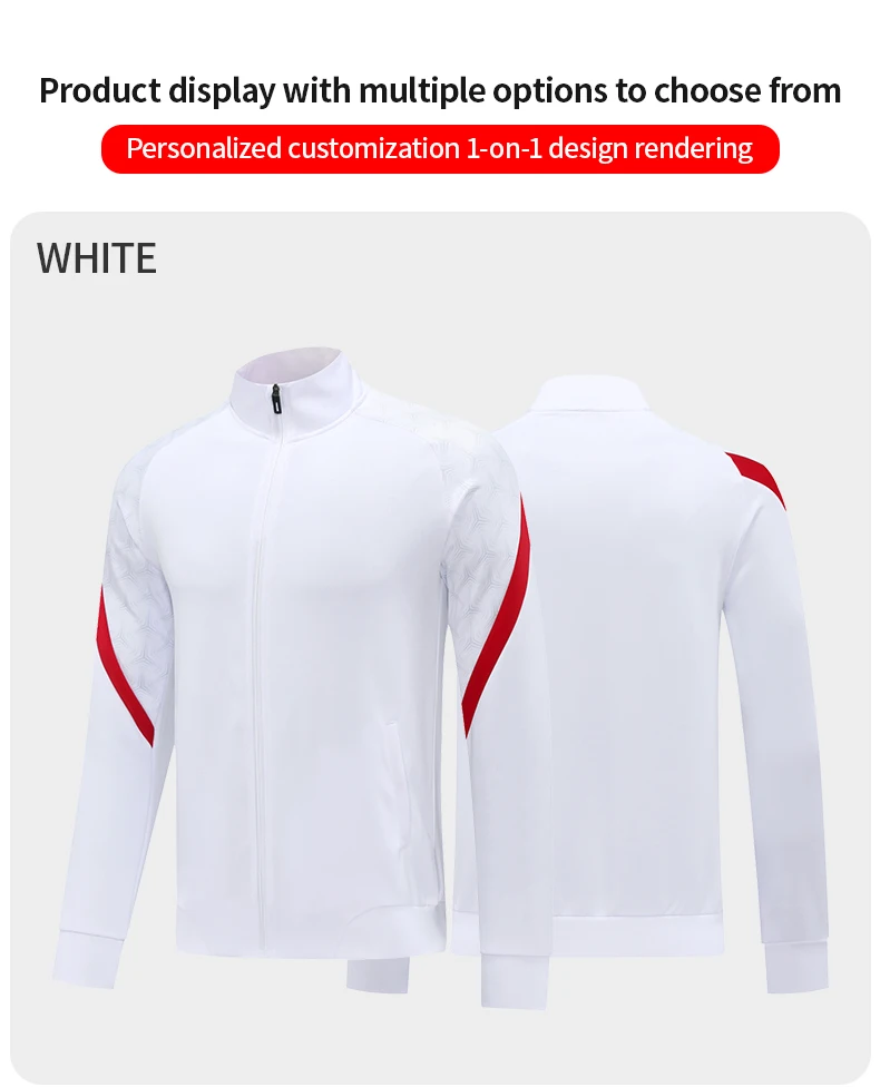 2025 Custom Breathable Sportswear Jacket Slim Fit Full Zipper Tracksuit Jogger Sets for Men soccer jersey tracksuit set
