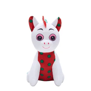 Custom Christmas Unicorn Plush Pillow Soft Factory-Stuffed Animal Toy with PP Cotton Filling