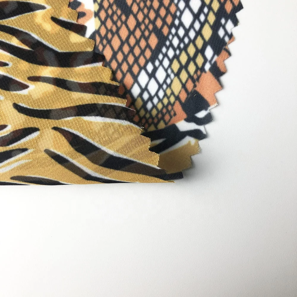 Лучшие продажи цифровых печатных цветочные индивидуальные 100% Rpet полиэстер 75D мох креп шифоновая ткань для модная женская одежда