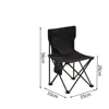Chaise pliante moyenne noire-33 cm