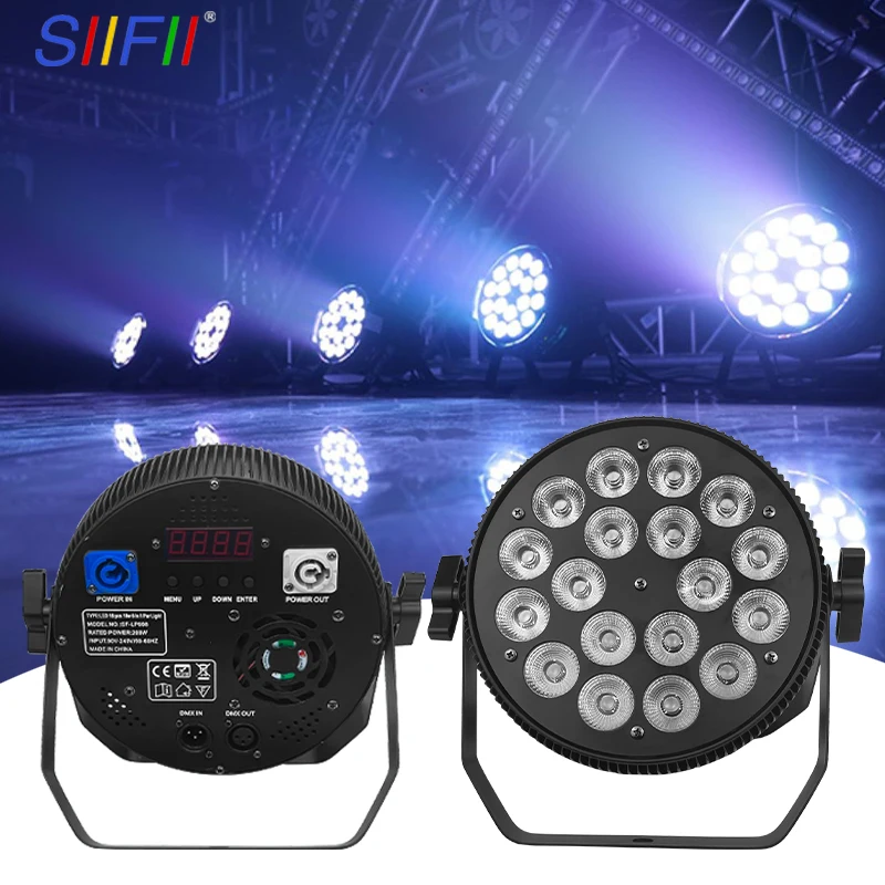 d466021閃光 18 Professional 18-LED RGBW+UV Flat Par Light 4in1/5in1/6in1 for Live