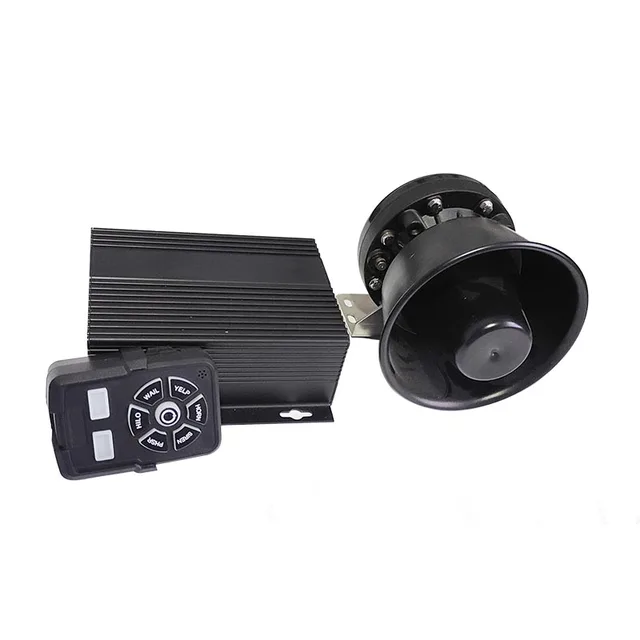 100W Multifunctional Control Speaker Horn Vehicle Car Electronic Siren Controller with Loudspeaker Alarms Buzzers Sirens