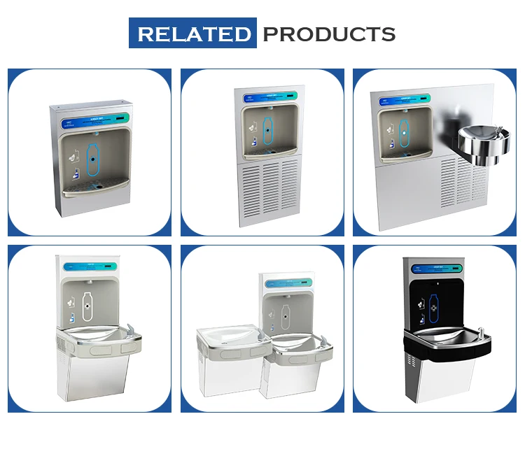 Bottle Filling Station Wall Mounted Water Cooler Drinking Water Fountain Sensor Water Dispenser ADA Standard for Commercial factory