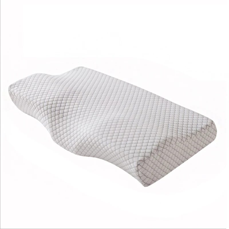 蝴蝶形状记忆枕头,单睡眠颈枕,缓慢反弹记忆棉质颈枕