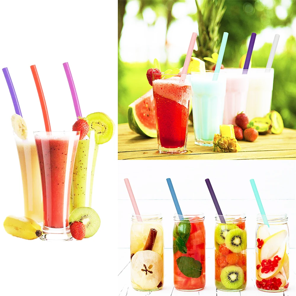 Buy Wholesale China Silicone Reusable Drinking Straws With Cleaning  Brush,bendable Drinking Draw & Reusable Silicone Straws at USD 0.09