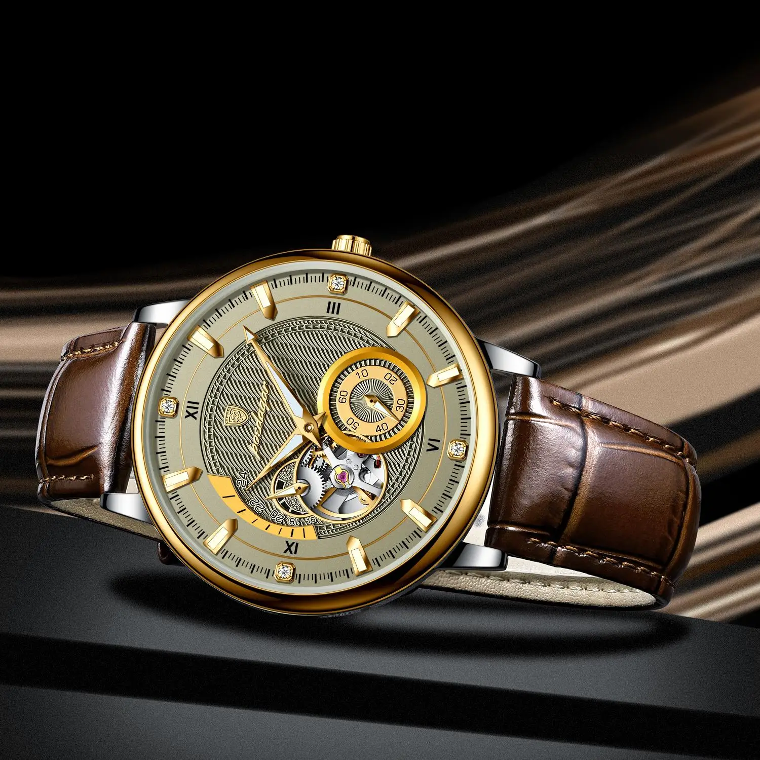 Poedagar Luxury Men's Waterproof Tourbillon Watch