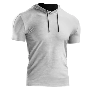 High quality fitness men's gym workout sweatshirt quick-drying hoodie basketball uniform T-shirt