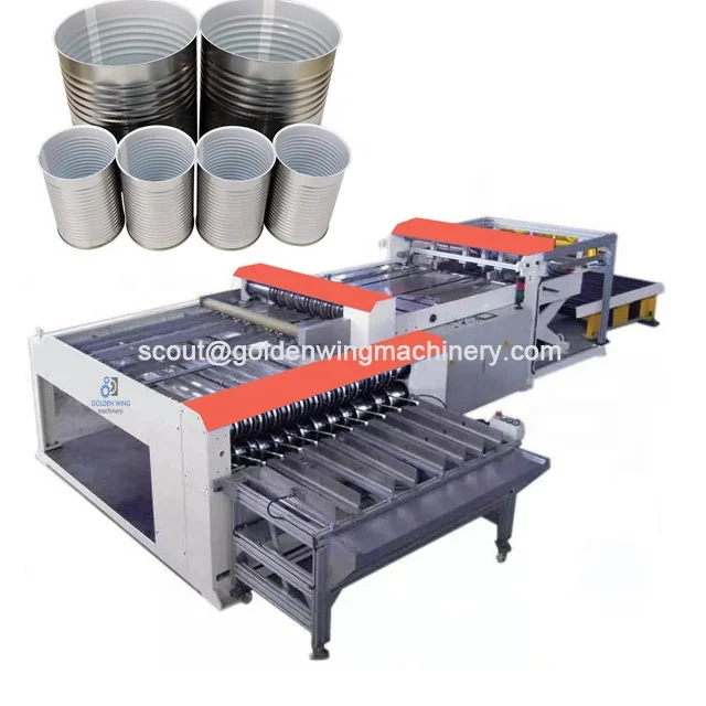 Automatic Metal Tinplate Cutting Machine for Food Tin Can Box Packaging Line