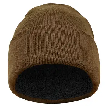 Men Women Fleece Lined Thinsulate Knit Winter Beanie Hats With Custom Logo Unisex .