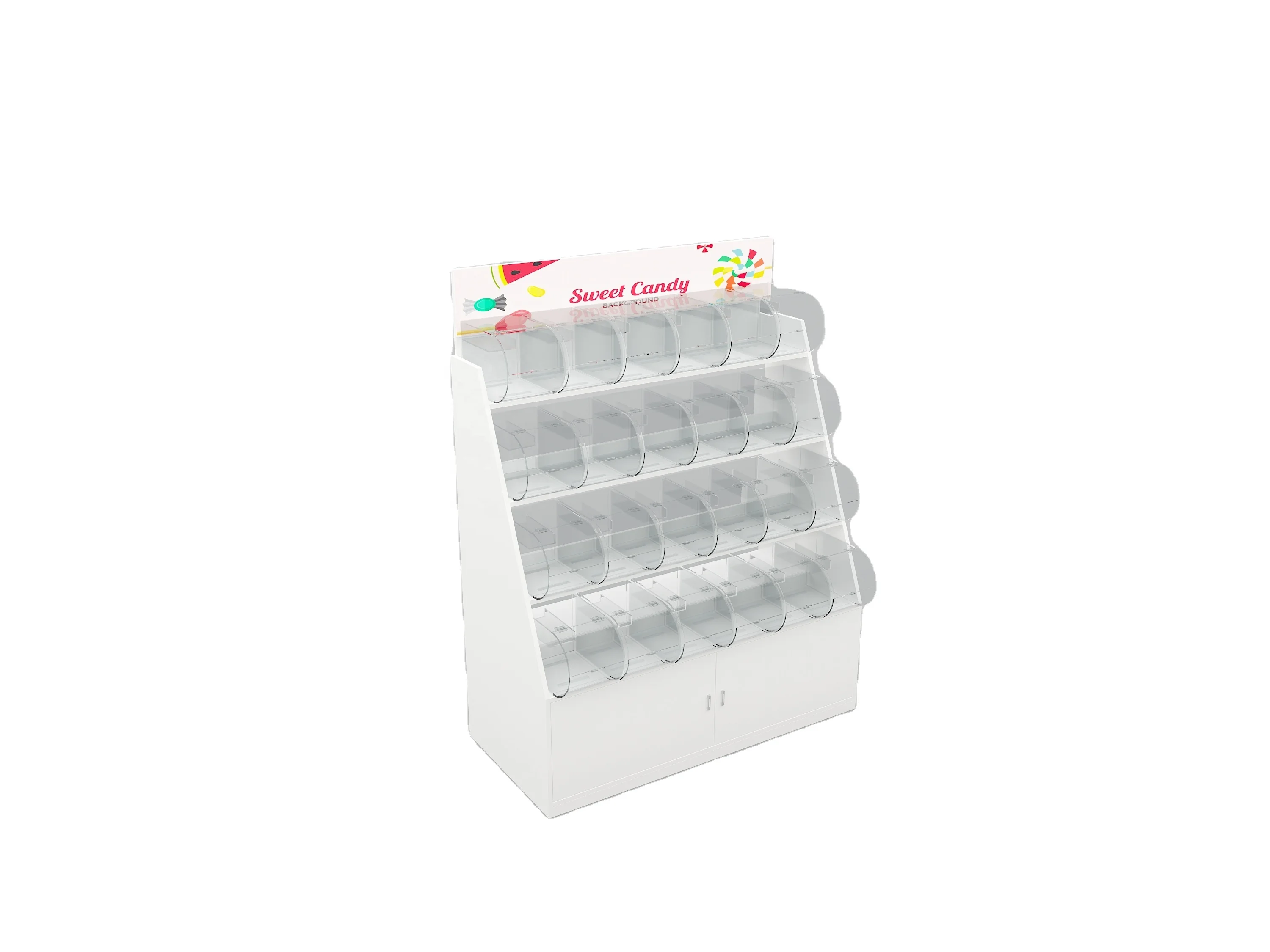 Large Candy Display Stand with Acrylic Bins