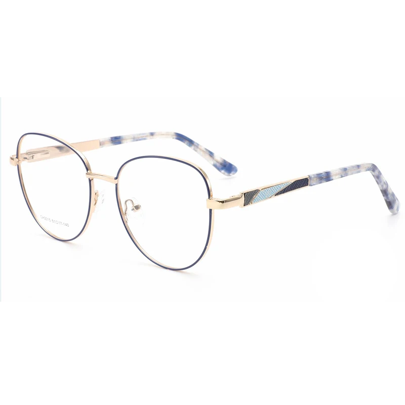 WHEF-CH2015 New Wholesale Oval Metal Transparent Colorful Optical Eyeglasses Frames for All Face Spectacles Eyewear