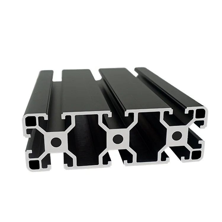 40120 Black Extruded Aluminum Profile Equipment Frame Carving Machine Provides Cutting and Drilling Services for Profiles