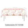 Pink- 1pc table cloth (137*274cm)