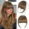 French bangs-light chestnut brown