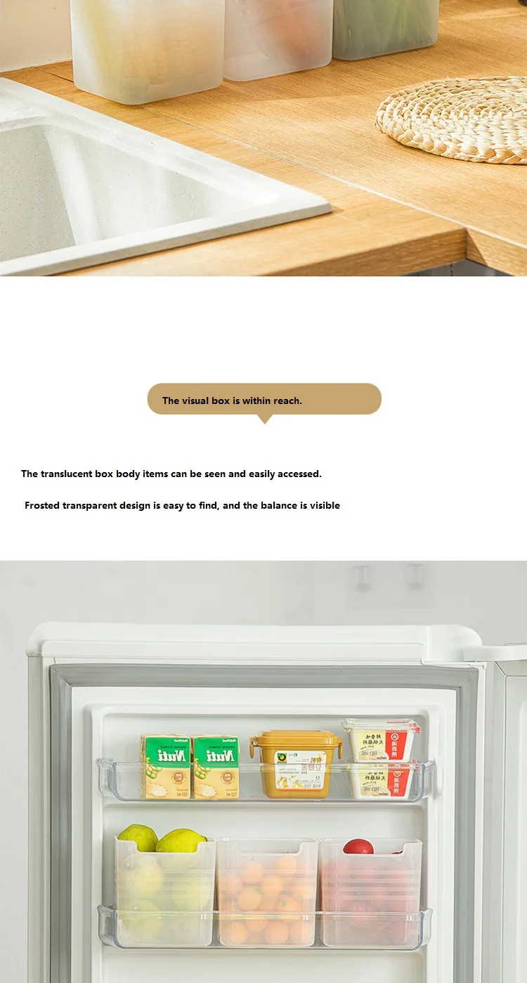 Portable Single Compartment Refrigerator Storage Box Cute Multi-Functional Design with Side Door Access for Lunch Containers