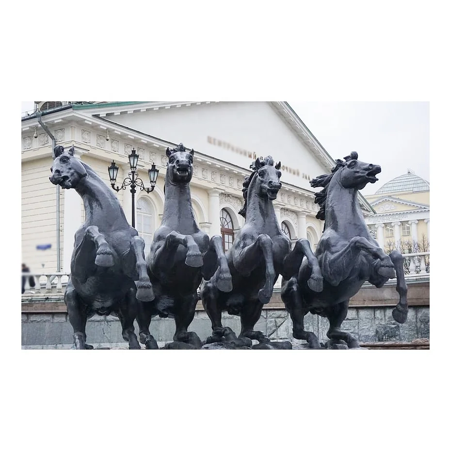 Bronze fountain cavalry art horse sculpture for street.jpg