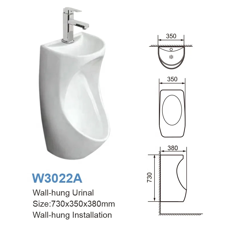 Auto Flush Urinal Sensor Wall Mounted Men Urinal Toilet Bowl Hanger Toilet Bowl Cleaner