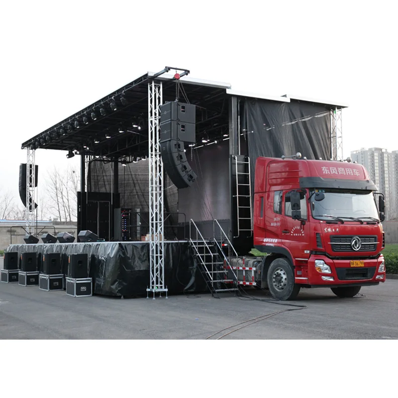 Mobile Roadshow Truck Mobile Setup Mobile Trailer Portable Stage Hydraulic Stage Trailer With Stage