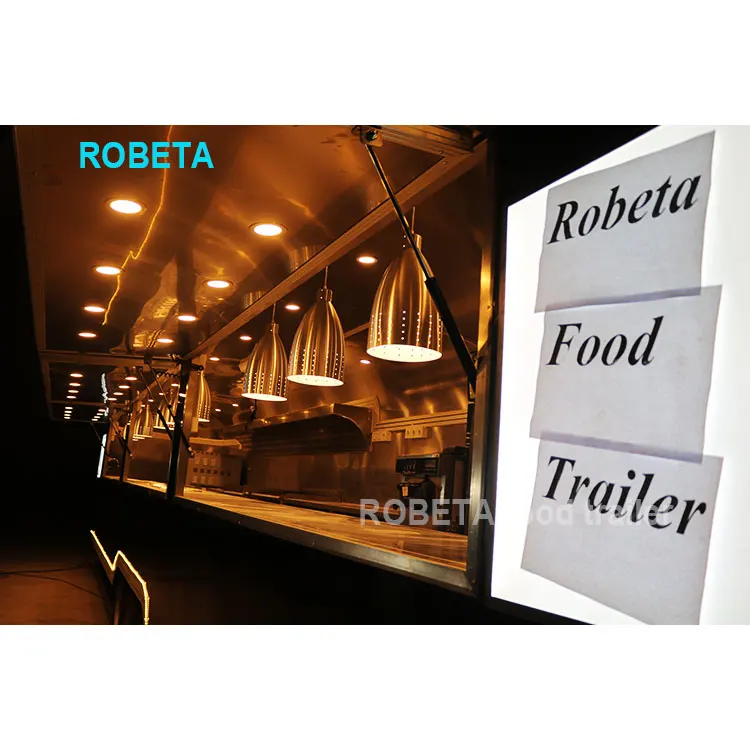 Newest Custom Food Trailer Mobile Fast Food Truck Kitchen Hot Dog Car Fast Food Car Usa