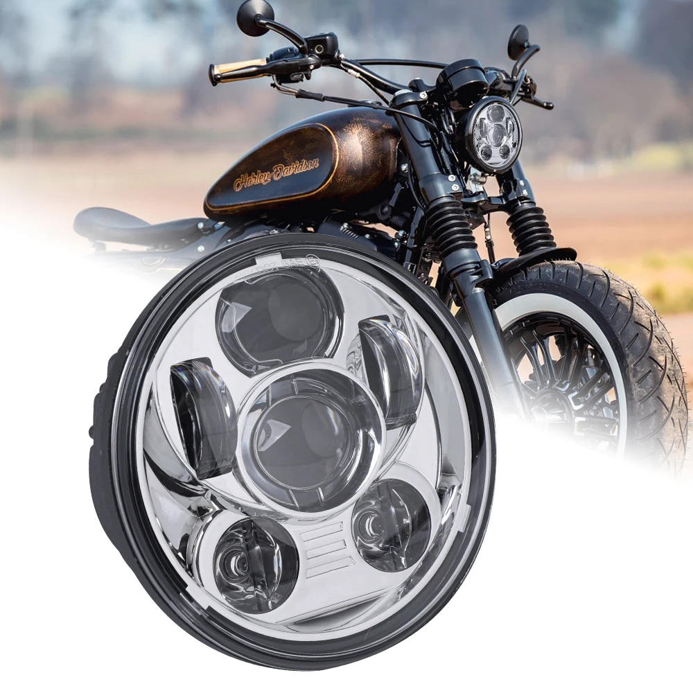 5.75インチLEDヘッドライト Harley Davidson Dyna/Sportster用 3450LM