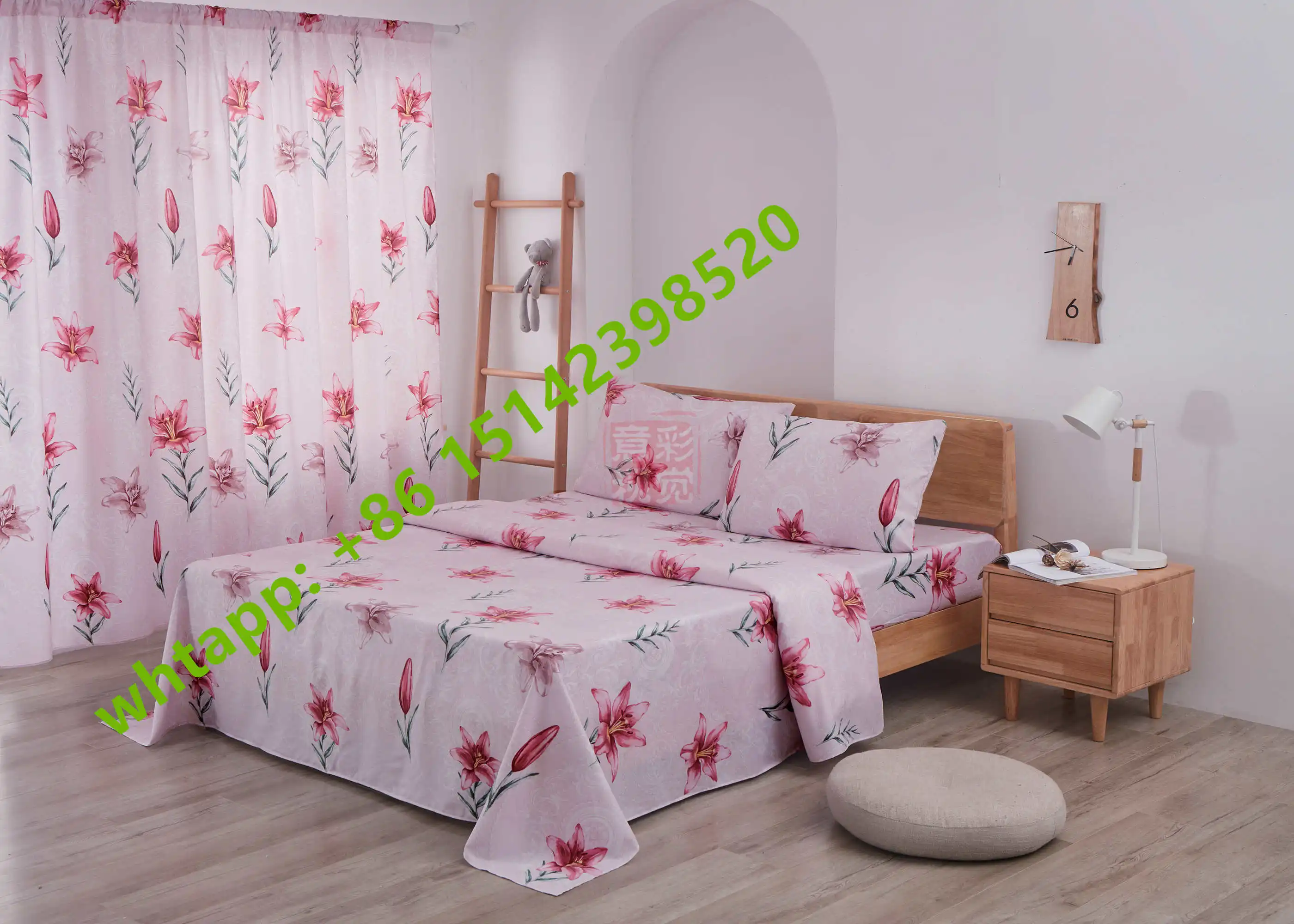 Hot Sale 6pc 8pc 10pc Bed Cover Sheet Set With Matching Curtains For