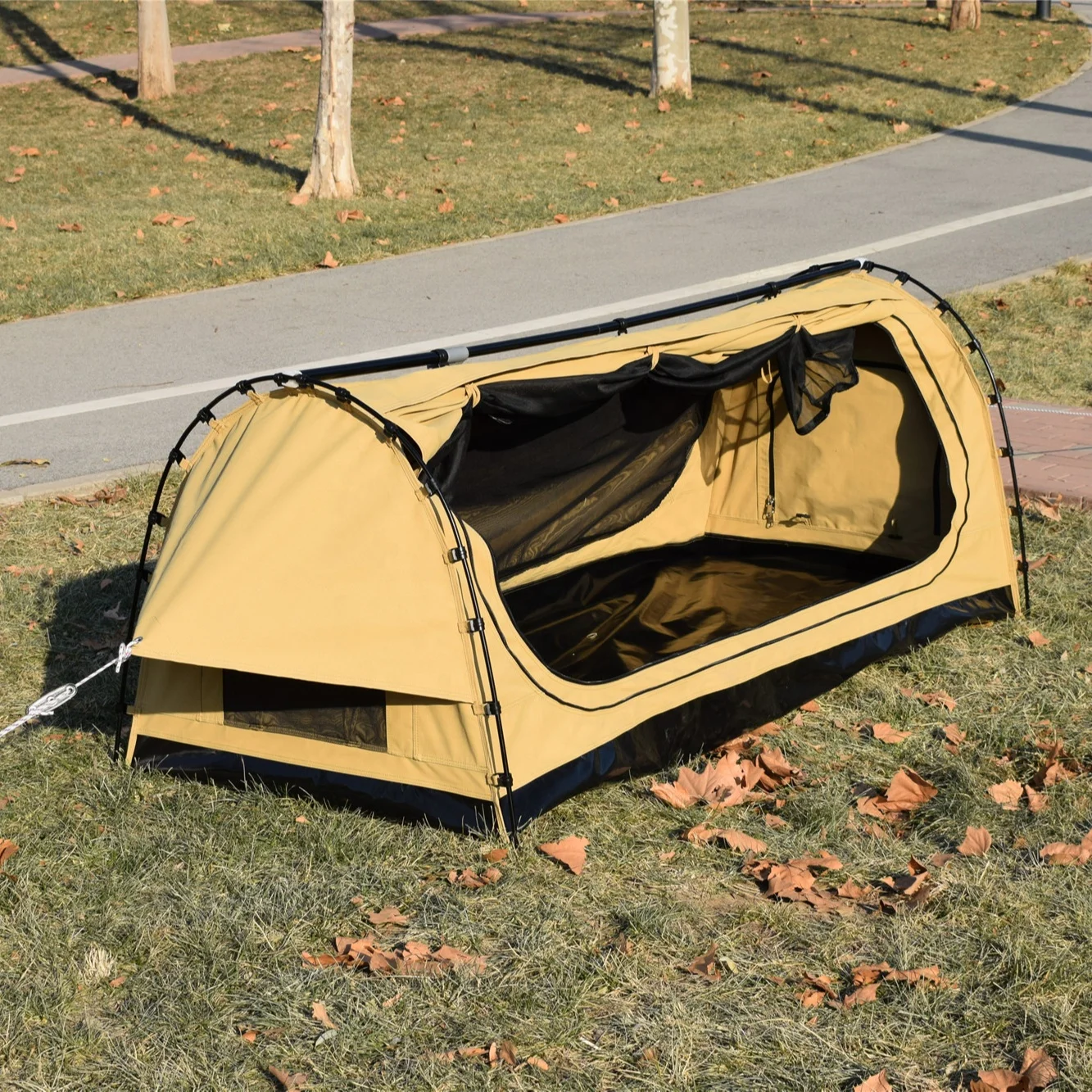 I Outdoor Camping Waterproof Ripstop Canvas Swag Tent Swags Portable