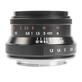 7Artisans 35mm F1.2 II APS-C Manual Focus Lens Prime Lens Large Aperture for E/FX/EOS-M/M43 Mount Camera Sony A6600/A6500/A6300
