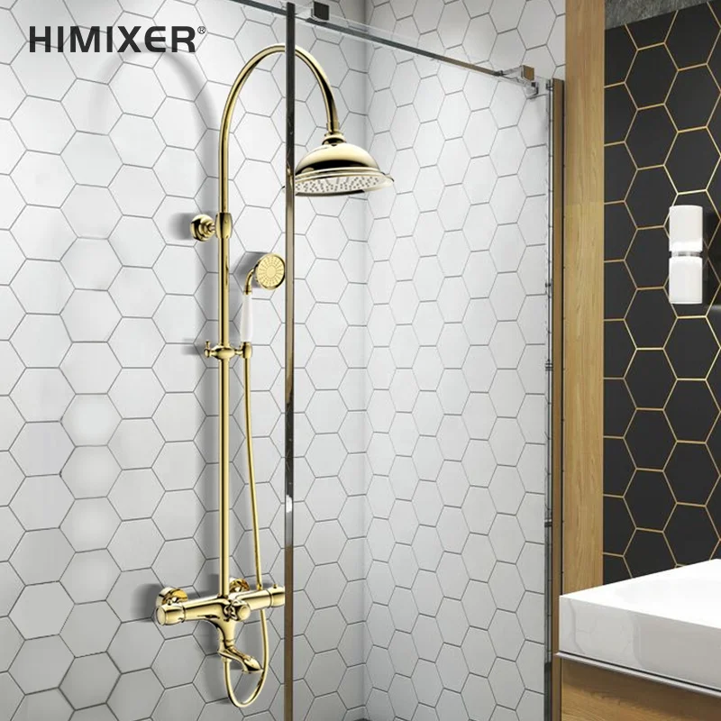 Classic Bathroom Shower Faucet Set Brass Shower Mixer With Ce Buy Shower Mixer Shower Faucet Set Bathroom Shower Set Product On Alibaba Com