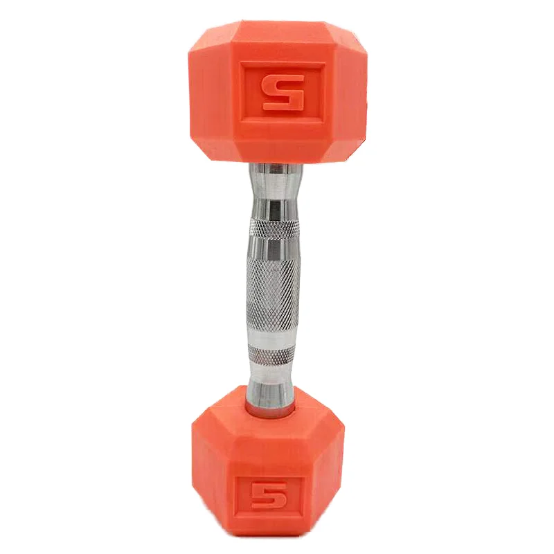 Custom Logo Home Gym Dumbbells Set Cast Iron Free Weights for Weight Lifting Rubber Hex Dumbbells for Gym Fitness Exercise