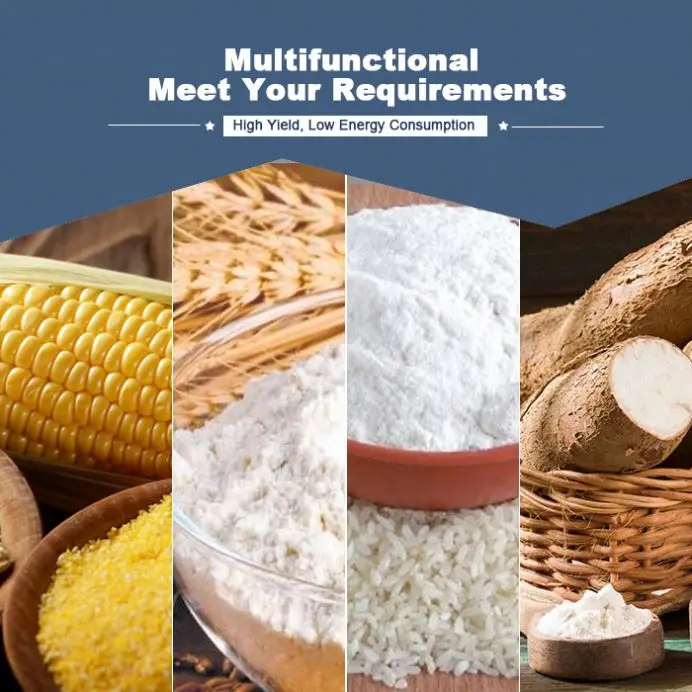 Complete Garri Cassava Processing Machines Diesel Cassava Grinder with Cyclone