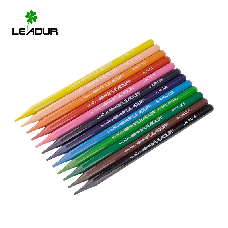 Оптовая продажа 12 24 36 цветов акварельный карандаш без дерева водорастворимый цветной