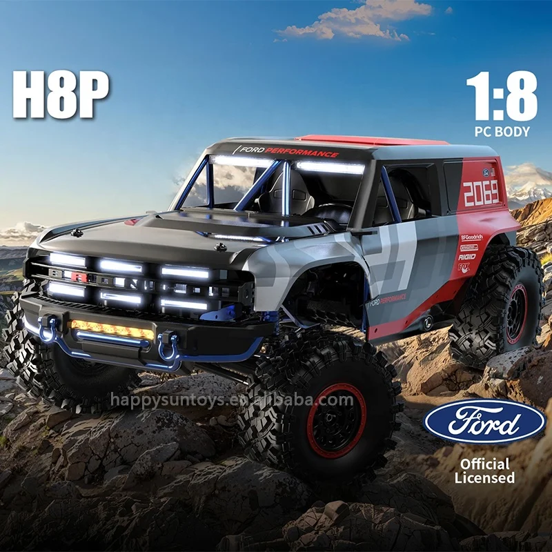 MJX H8P 1/8スケール ブロンコR ライセンス取得済み 4WD RCロック