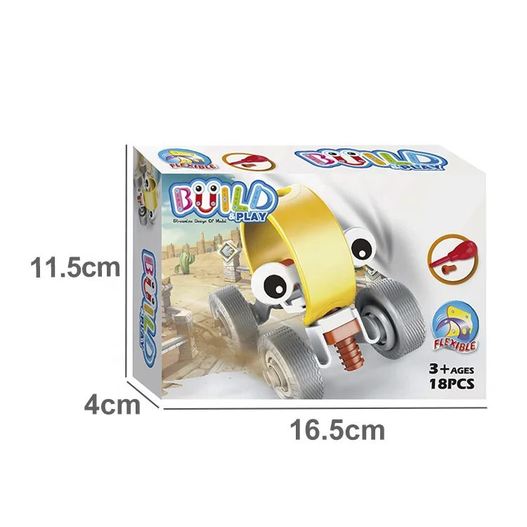 DIY модели автомобилей сборные игрушки мягкие пластиковые строительные блоки для детей
