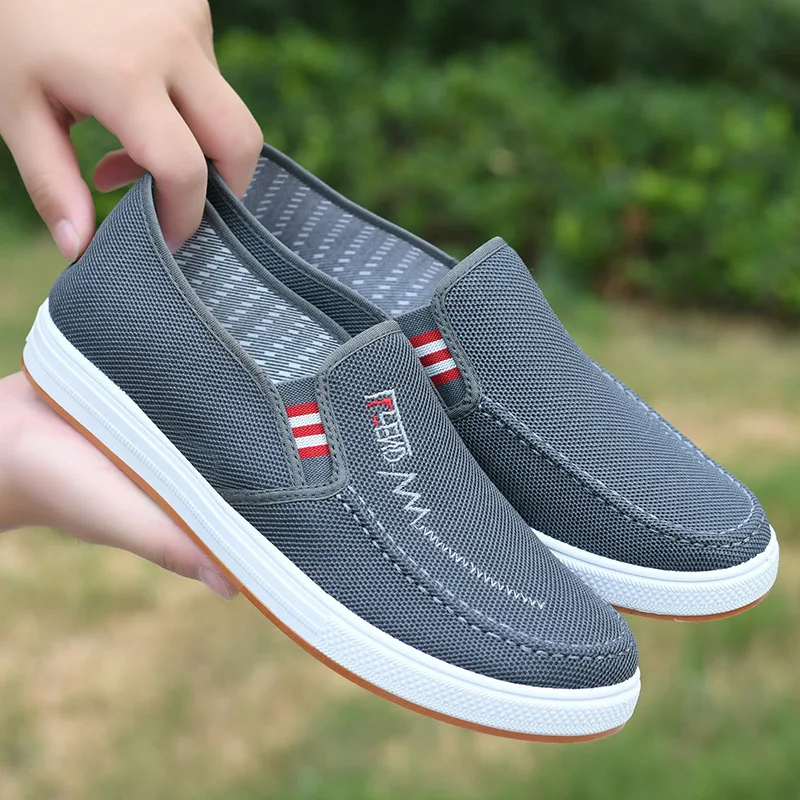 Canvas Shoes Denim Loafers Mens Men's Slip-on Denim Canvas Loafers