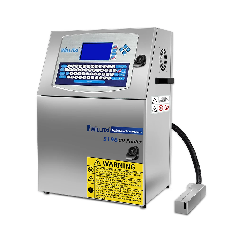 Automatic Continuous Inkjet Printer Online Cij Batch Code Printing Machine for Expiry Date Number Coding on Bottle Wire Cable
