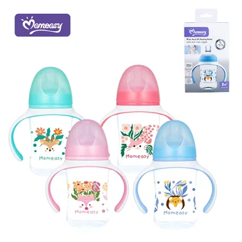 Momeasy New Wide Mouth Bpa Free 210ml Baby Bottle PP Feeding Bottle With Anti-colic valve